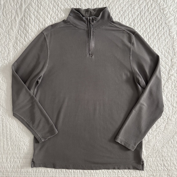 True Grit Dry Goods Mens 1/4 Zip Mock Neck Pullover Top M - Picture 1 of 9